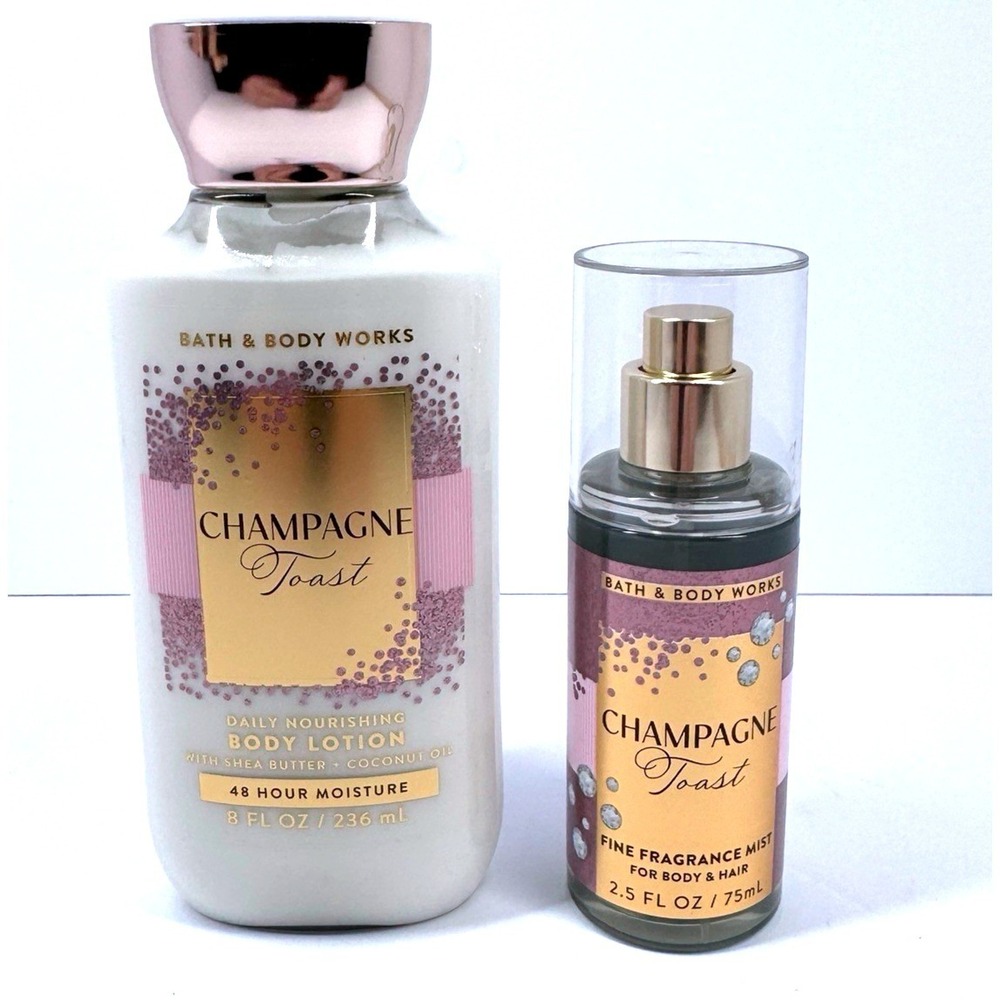 Bath & Body Works Champagne Toast Lotion Spray Set NEW